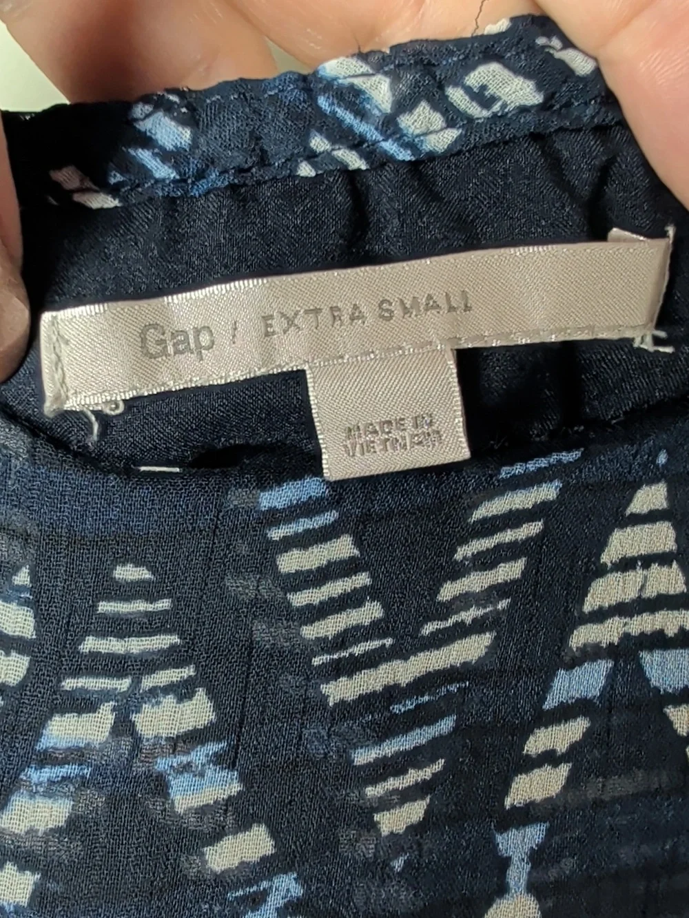 GAP Navy Printed Midi Sundress with Spaghetti Straps - Picture 4 of 11